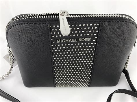 michael kors black and silver bag|Michael Kors dark silver wallet.